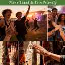 191 Pcs Temporary Tattoo Stencils Kit with 6 Tattoo Cones (2 Black, 2 Brown, 2 Dark Red), White Tattoo Outline Pen, Cotton Swabs & Towel | Perfect for Adults, Teens, Beginners, Family Fun & Parties