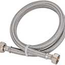 Eastman 36 Inch Steel-Flex Faucet Connector, Braided Stainless Steel Supply Line with 1/2 In. FIP Ends, 48020