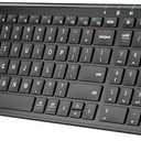 iClever BK10 Bluetooth Keyboard, Universal Bluetooth 5.1 Wireless Keyboard with Number Pad, Ergonomic Design, Multi-Device Compatibility, Stable Connection for Mac, iPad, iPhone, Android, Windows