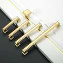Asidrama 10 Pack 6.3 Inch(160mm) Brushed Gold Cabinet pulls Kitchen Cabinet Handles Cabinet Pulls Kitchen Cabinet Hardware for Cupboard Drawer Pulls
