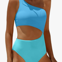 YONIQUE Women's One Piece Swimsuit- One Shoulder Bathing Suit Cutout Tummy Control Swimwear XL