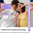 for Galaxy S25 Case 6.2", with Magnetic Ring Stand [Curly Edge] [Wireless Charging] [Reinforced Corners] Slim Fit Shockproof Protective Phone Case - Matte Purple