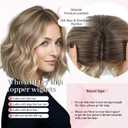 MORICHY Hair Toppers for Women With Thinning Hair 10 Inch, 360 3D Synthetic Lightweight & Breathable Short Wavy With 6.5"x6.5" Base, Quick Styling for Daily Wear