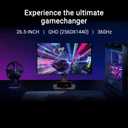 ASUS ROG Strix 26.5 1440P QD-OLED Gaming Monitor (XG27ACDNG) -QHD (2560x1440), 360Hz, 0.03ms, Custom Heatsink, OLED Care+, G-SYNC Compatible, 99% DCI-P3, DisplayWidget, AI Gaming