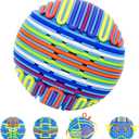 Sensory Activity Ball,Sensory Activity Board 3D DIY Upgrade,Fidget Toy for Calming, Stress, Anxiety, ADHD & Autism,Kids 3+ & Adults,with 16 Strings(Blue)