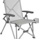 SUNNYFEEL Ergonomic High-Back Camping Chair - 1 Second Folding Chair with 500lbs Capacity, Breathable Back Support for Outdoor, Lawn, Hiking, Fishing (Mesh Grey)