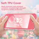 FIWWAT Switch Case for Nintendo Switch 2, Slim Clear Protective shell with Comfortable Grip Design, Soft TPU Shock-Absorption and Anti-Scratch Cover for Switch 2, Cute Sparkle Shining Skin - Glitter