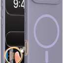Miracase Magnetic for iPhone Air Case, Compatible with MagSafe, Integrated Silicone Camera Control Cover, 3.0mm Thicken Shockproof Drop Protection Phone Case for 17 Air,Lavender Gray
