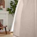 jinchan Linen Curtains with Privacy Lining 84 inch Length Lined Curtains for Living Room Bedroom Light Filtering Taupe Drapes Neutral Farmhouse Cottage Core Home Office Rod Pocket Back Tab 2 Panels