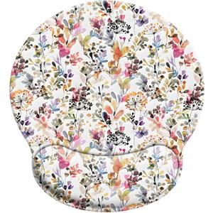 Watercolo Flowers Mouse Pad with Wrist Rest, Floral Patterns Mousepad for Desk. Premium-Textured Mouse Mat, Non-Slip Rubber Base Mousepad for Laptop, Computer & Pc