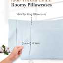 1000 TC Light Blue King Pillowcases Set of 2 100% Egyptian Cotton Pillow Cases with Long Staple Cotton & Sateen Weave, Silky Soft Hotel - Like Bed Pillow Covers for Comfy Sleeping, Snug Fit
