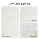 WIGENIUS 6 Pack Ivory Table Cloth Rectangle Tablecloths 60X102 Inch,Polyester Table Cloth for 6 Foot Rectangle Tables,Wrinkle Resistant Washable Fabric Table Covers for Party,Wedding Banquet
