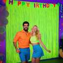 3 Pack 3.28ft x 6.56ft Glow in The Dark Party Decor Supplies for Wedding Birthday Baby Shower Bachelorette Banners DecorationsFluorescent Macaron Yello