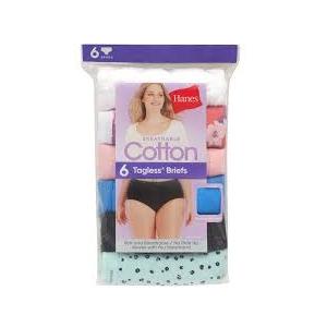 Hanes 6 Tagless Briefs Breathable Cotton