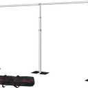 SLOW DOLPHIN 20 x 8.6ft Pipe and Drap Photo Studio Backdrop Stand Kit, Heavy Duty Adjustable Frame Backdrop Stand with Carry Bag for Event, Birthday Party, displays and Wedding Decoration.