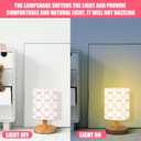 VIHOSE Bowknot Kids Table Lamp for Bedroom Kids Bedside Lamp with Linen Wooden Nightstand Cartoon Nursery Lampshade for Girls Boys Living Room