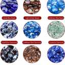 GasSaf 20-Pound 1 inch Diamonds Fire Glass for Gas or Propane Fire Pit Fireplace & Landscaping (Caribbean Blue Luster)