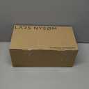 LARS NYSM Bread Box I Metal Box for long lasting freshness I Bread Bin with bamboo lid usable as cutting board I 13.8x7.7x5.3 In (Pure White)