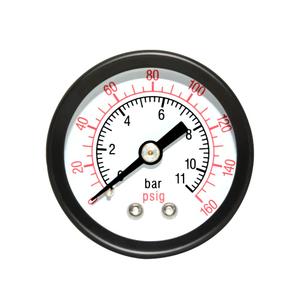 Beduan Air Pressure Gauge for Air Compressor 1-1/2" Dial Center Back Mount, 1/8" NPT,0-160 Psi