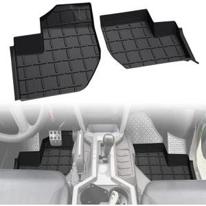 SAUTVS Front Floor Mats for Yamaha RMAX 1000 Wolverine X2 X4 850 2018-2026 | Anti-Slip TPE, Raised Edges, All-Weather Protection, Easy Hose Clean, Floor Liner Slush Mat for RMAX2 RMAX4, 2PCS
