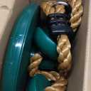 Tree Swing for Kids 330LB Capacity, Climbing Rope with Platforms and Disc Swing Seat Set Outdoor Backyard Playground Accessories with Carabiners and Thickened Strap, Green