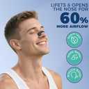 Nasal Strips for Snoring Nose Strips for Breathing Enhanced Respiratory Efficiency Extra Strength Snoring Solution Nasal Dilators for Sleeping Improve Sleep and Exercise Quality - Black, 30 Count