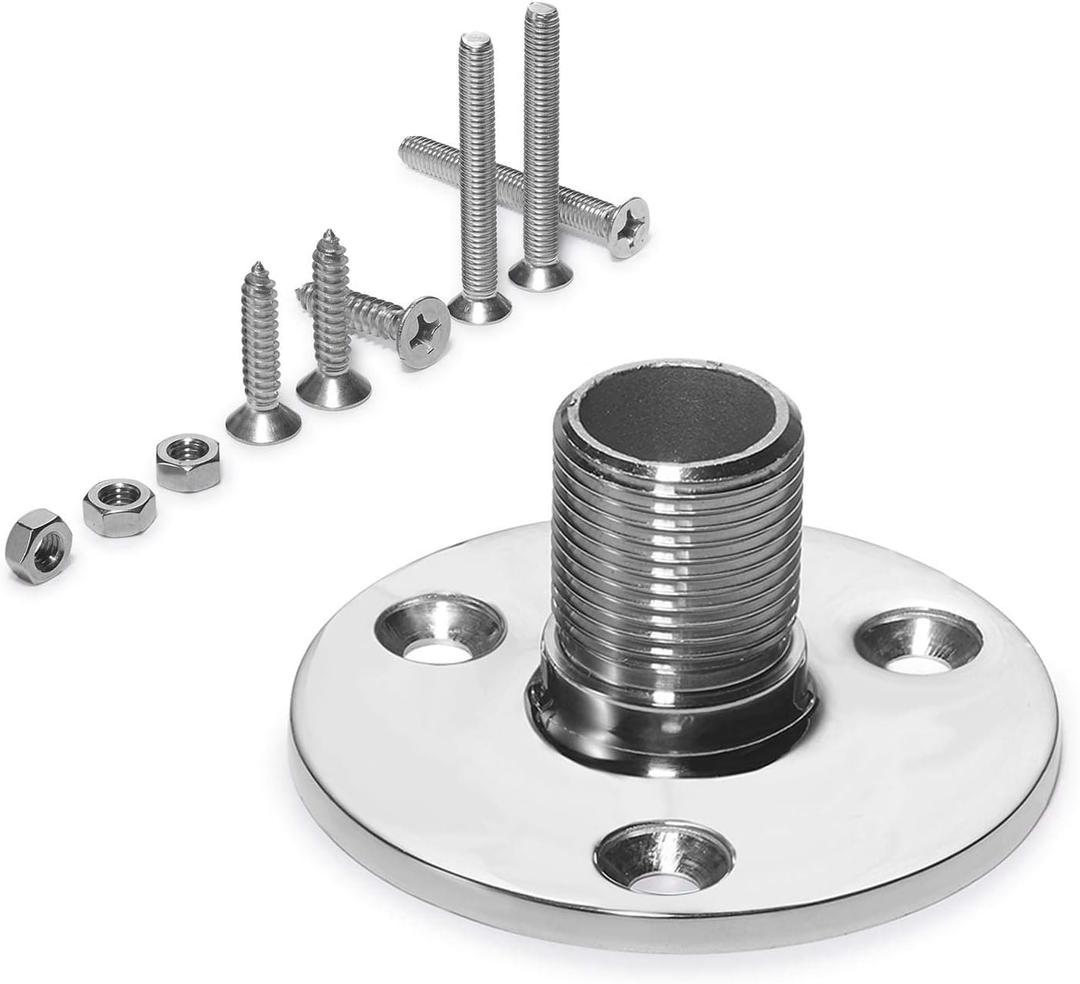 ZOMCHAIN Antenna Mount Base Marine Grade 316 Stainless Steel