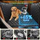 URPOWER XL Dog Backseat Extender for Full-Size Crew Cab Truck, Hard Bottom Dog Car Seat Cover for Back Seat Holds 400lbs, Waterproof Dog Hammock Pet Rear Seat Protector Travel Bed for F150 / Silverado