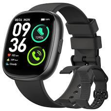 Sanorum Smart Watches for Women Men with Call: Fitness Trackers with 24-Hour Heart Rate SpO2 Sleep Monitor 120+ Sport Mode 5ATM Waterproof Smartwatch for iOS Android Phones Black