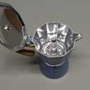 Mongdio Stovetop Espresso Maker Moka Pot, Cuban Coffee Maker Stove top coffee maker Moka Italian Espresso Greca Coffee Maker Brewer Percolator, 6 Espresso Cups, 10 oz - Blue