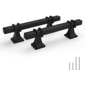 Goldenwarm 10 Pack 3 Inch Black Cabinet Pulls Zinc Alloy Matte Black Cabinet Pulls Dresser Handles Dresser Drawer Pulls Kitchen Drawer Handles