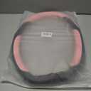 INEBIZ Universal Car Steering Wheel Cover Microfiber Leather Viscose Multi-Element Stitching (Black&Pink, D)