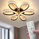 Modern LED Ceiling Light, 29 inch 90W, Dimmable Chandelier Fixture with Remote/APP Control, Indoor Lighting for Living Room, Dining Room, Bedroom, Kitchen