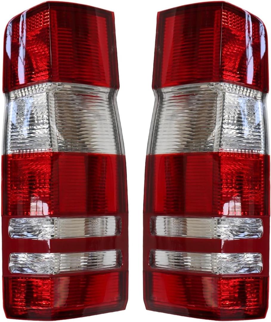 Pair Tail Lights Compatible with Sprinter 2007-2017 Rear Brake Lamp W/O Bulbs Driver and Passenger Side Replace 9068200164 A9068200164 9068200264 A9068200264