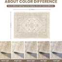 zesthome 8x10 Area Rugs for Living Room,Non-Slip Backing Washable Rugs,Vintage Large Area RugStain Resistant Home Decor Rug