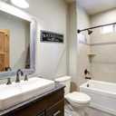 Jetec Buffalo Plaid Bathroom Decor Wooden Vintage Bathroom Wall Sign 13.8 x 5.1 Inch Take Your Time Farmhouse Wall Hanging Plaque Rustic Wood Black Checkered Decor for Restroom Home Door