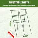 63"H x 47"L Cucumber Trellis for Raised Bed, Adjustable Garden Trellis for Climbing Plants Outdoor with Climbing Net and Plant Support Clip, A-Frame Trellis for Vegetable, Cucumbers, Tomatoes