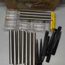 DenicMic Solar Lights Outdoor 10 Pack Waterproof 3000K Warm White LED Stainless Steel Stake Outside Lights for Yard Pathway Garden Driveway Walkway Landscape Path Lighting