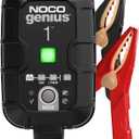 NOCO GENIUS1: 1A 6V/ 12V Smart Battery Charger – Automatic Maintainer, Trickle Charger & Desulfator with Overcharge Protection & Temperature Compensation – for Lead-Acid & Lithium Batteries