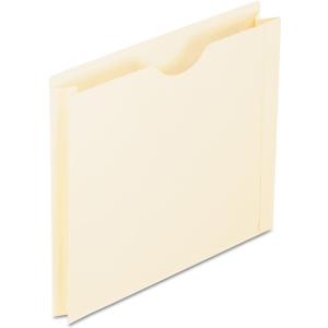 Pendaflex File Jackets, Letter Size, Manila, 2" Expansion, Reinforced Straight-Cut Tabs with Thumb Cut, 50 per Box (22200EE), Beige