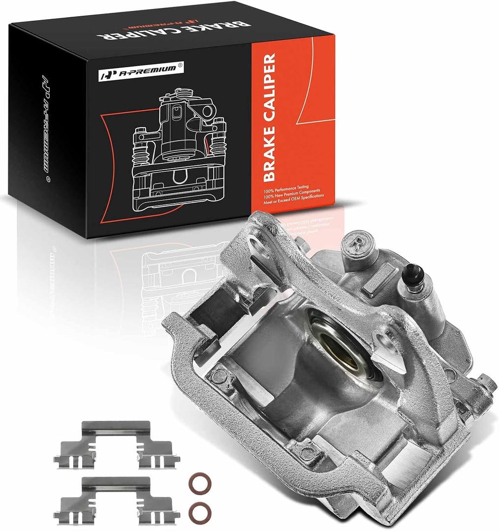 A-Premium Disc Brake Caliper Assembly with Bracket Compatible with Select Cadillac, Chevy and GMC Models - Escalade, Tahoe, Silverado 1500, Avalanche, Suburban 1500, Sierra and more - Rear Passenger