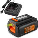 ANTRobut 3.5Ah Replacement for Black and Decker 40V Lithium Battery and Charger, Compatible with 40V Black and Decker Battery LBX2540 LBX2040 LBX1540 LBXR36