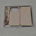 Rssviss Crossbody Case for iPhone 17 Pro Max Case Wallet, RFID Blocking Leather with Card Holder Kickstand, Handbag Zipper Flip Cover with Wrist Strap for iPhone 17 Pro Max Men Women 6.9", White