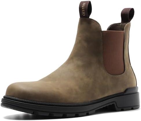 Cestfini Mens Slip On Chelsea Boots, Size 10,5