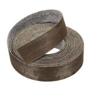 uxcell 1" x 25 ft Wood Edge Banding, Pre-Glued Iron On Edging Strip, Plywood Wood Grain Repair Tape for Cabinet Repair, Furniture Restoration, Handicraft DIY, Dark Walnut