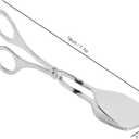 2 Pcs Tongs for Serving Food, Serving Tongs Stainless Steel Buffet Tongs Mini Tongs Bread Clip Food Tongs Scissors Shape Salad Steak Clip for Baking Barbecue Fried