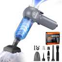 Saker 6 in 1 Car Vacuum Cleaner, 20000PA Handheld Vacuum Cordless Rechargeable 7800mAH with Type-C Reverse Charging, Window Breaker and Seatbelt Cutter for Car,Office and Home Cleaning,SW102 Blue Gray