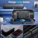 Auarte [Charge Inside] Switch 2 Carrying Case for Nintendo Switch 2 Console 2025 / Switch Original/Switch OLED, Slim Travel Carry Case for Switch 2 Accessories with 10 Game Card Storage (Carbon Black)