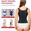 Nebility Waist Trainer for Women Corset Shapewear Tummy Control Faja Body Shaper Waist Cincher with Adjustable Strap (Black, L)