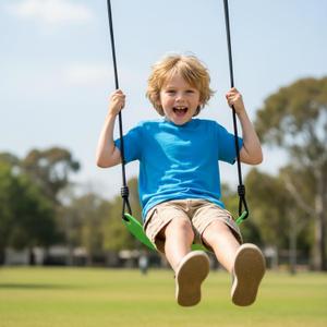 Heavy Duty Green Belt Swing Sets for Backyard, Playground Swing Seat Replacement with Snap Hooks, Outdoor Play Equipment